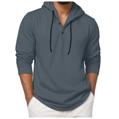 Men'S Hoodie Long Sleeve Button Shirt Casual Beach Yoga Sweatshirt Oversized Hoodie Sweatshirts Casual Shirts For Male Loose