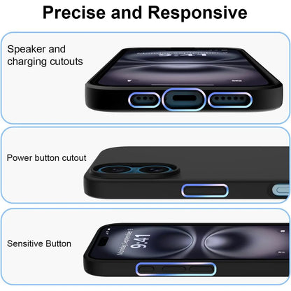 Liquid Silicone Case for iPhone 17 16 15 14 13 12 11 Pro Max 12 Mini iPhone 16 Plus 16e 17 Air Soft Protective Anti-drop Cover