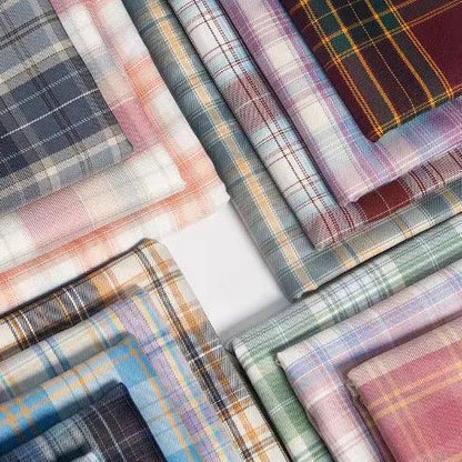 Plaid Fabric By The Meter for Japanese Jk Uniform Skirts Clothing Hair Band Clothes Pillowcases DIY Sewing Textile Anti Wrinkle