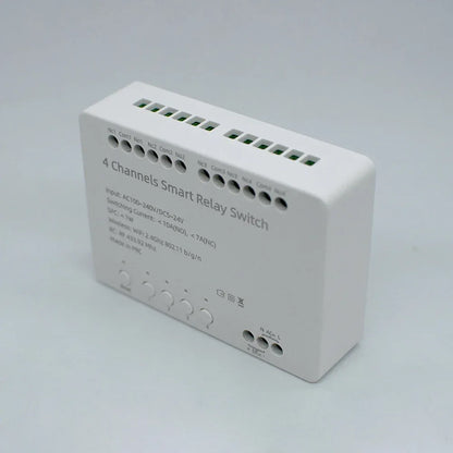 【4 Channel Smart Relay】Tuya WiFi+RF433 DIY Module AC 100-240V/DC 5-24V Alexa Remote Timer Switch for LED Light Home Automation