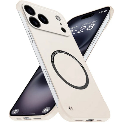 Magnetic Slim for iPhone 17 Pro Max Air Frameless Phone Cases Matte Anti-Scratch Hard PC Cover iPhoneAir 17Pro Shockproof Armor