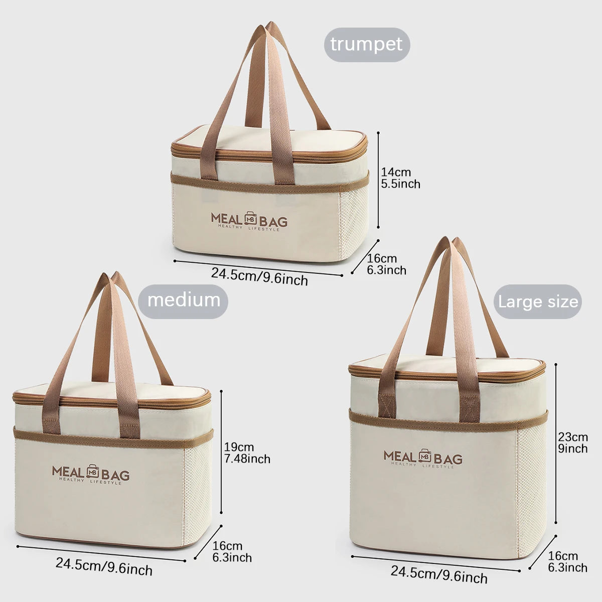 Portable lunch bag food insulated box Waterproof shoulder strap insulated box, hand-held lunch box bag, fresh aluminumA-DH