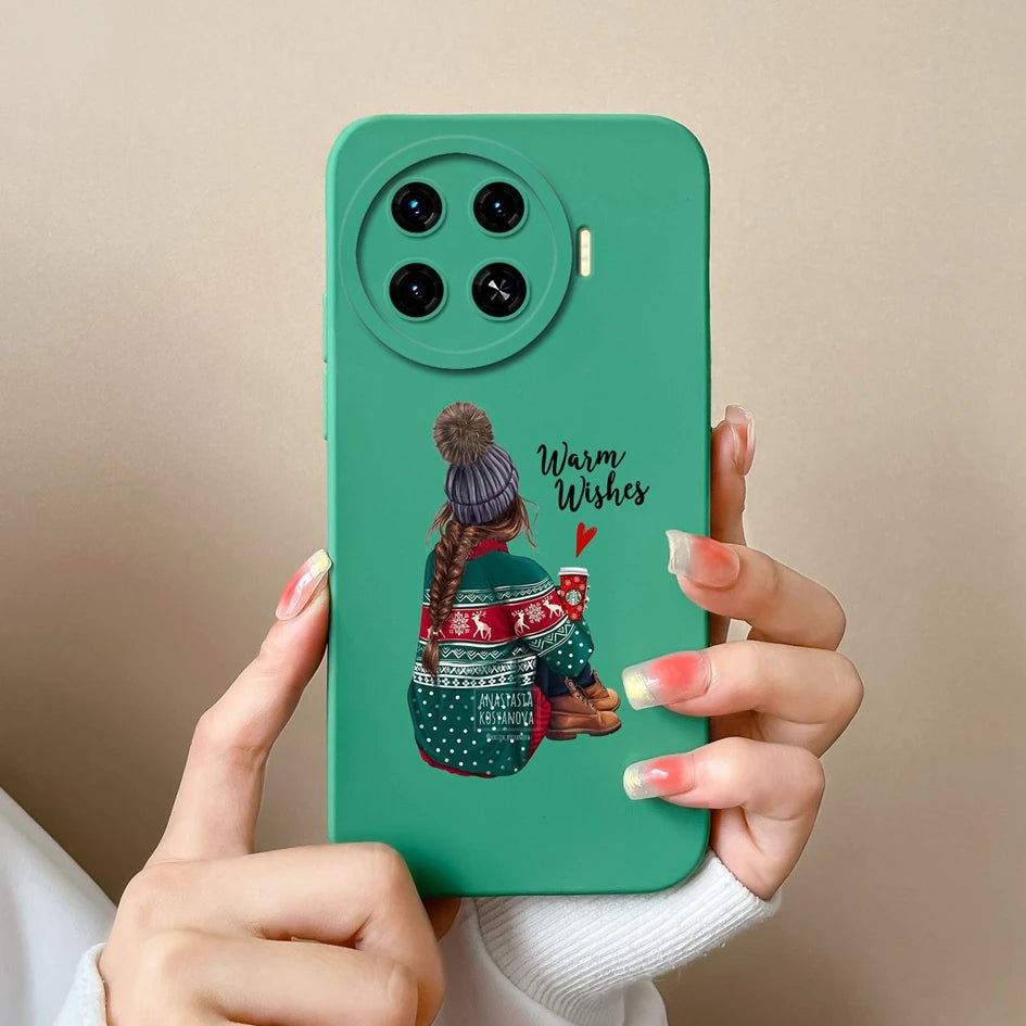 Cover For Tecno Spark 20 Pro+ 4G Case Phone Bags Pretty Flower Liquid Soft Silicone Shell For Tecno Spark20 Pro Plus Funda Coque
