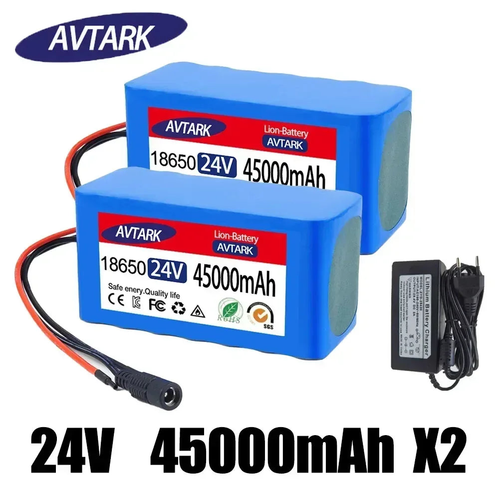 NEW 7s3p 24V 100Ah 18650 Efficient stable Lithium Battery Li-ion Battery pack and US/EU 2A Charger Battery Pack for Bicycle