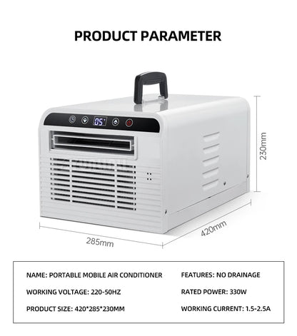 Pet Cooler Drainage-free Mobile Air Conditioner 2500BTU Portable Air Conditioner 2025 Summer