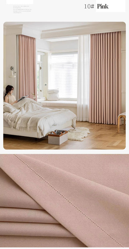 Custom size 300cm Height 80-95% shading Rate Blackout Curtain for Bedroom Window Living Room Drapes,Front and Back Color Same