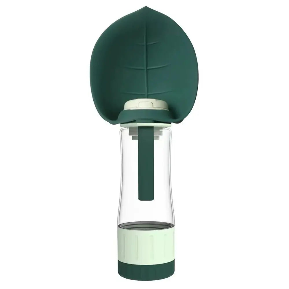 Outdoor Tritan+Silicone Dog Water Bottle Folding Water Slot Leak Proof Pet Water Dispenser Portable Dual-use Pet Feeder Dog