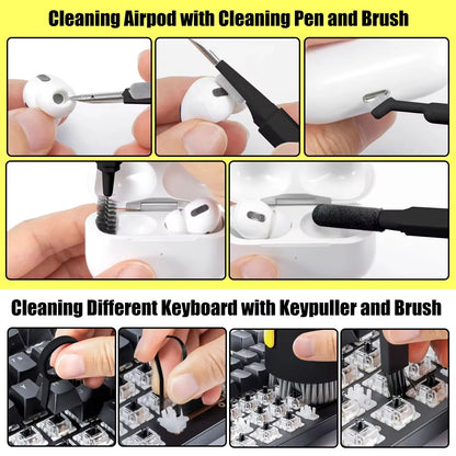 20-in-1 Multifunctional Phone Cleaning Kit Portable Mini Cleaning Brush Tool for iPhone AirPods Mechanical Keyboards Phone scree
