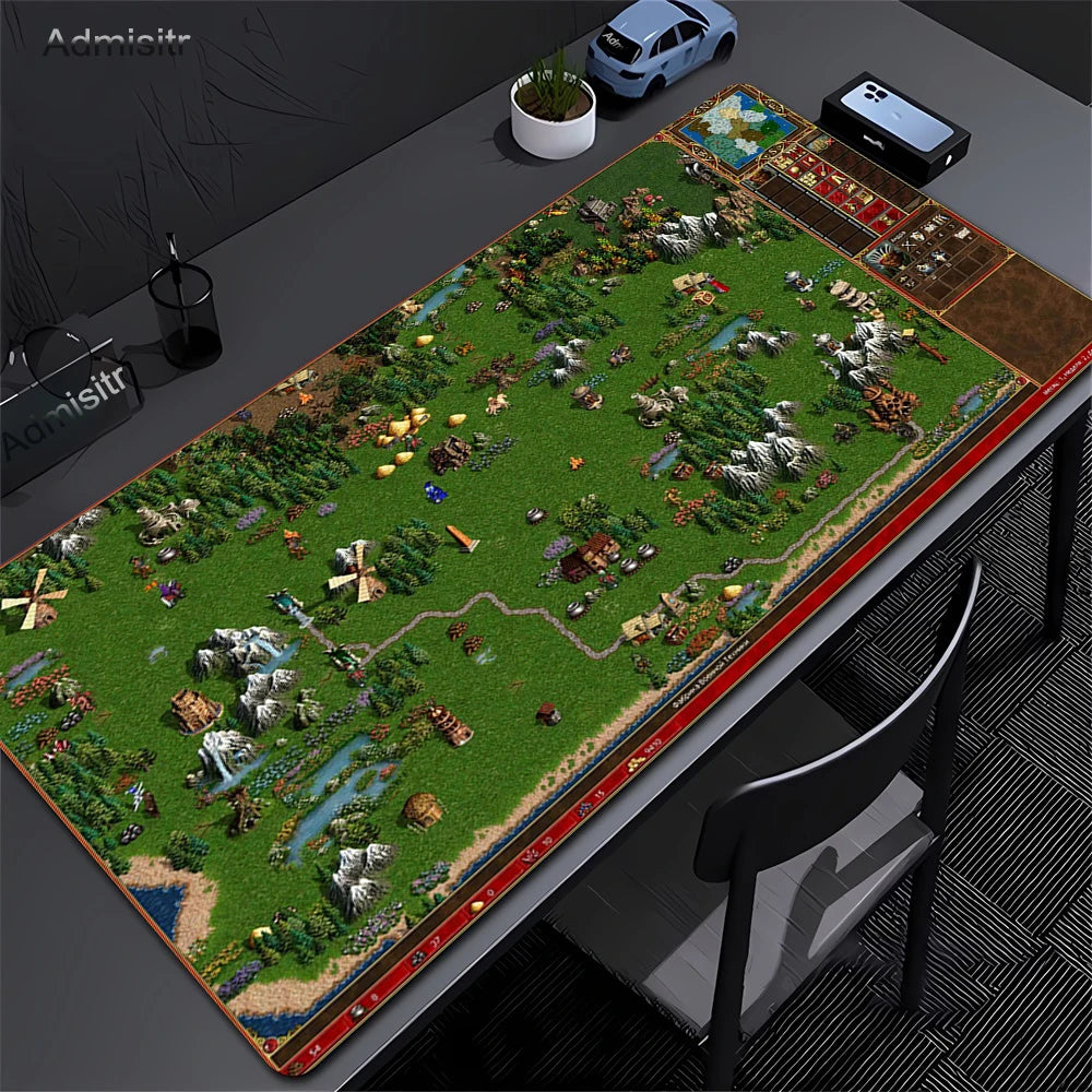 Anime Heroes of Might and Magic 3 Map Mousepad Gaming Laptops Keyboard Mat Desk Protector Deskmat Mats Laptop Gamer Mouse Pad