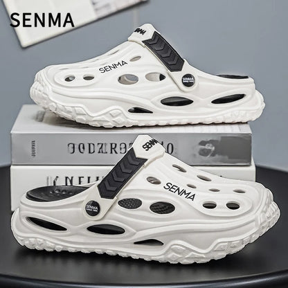 SENMA Summer Men's Thick Bottom Sandals Casual Non-Slip Beach Shoes Comfortable High Elastic EVA Material Men Shoes for Driving