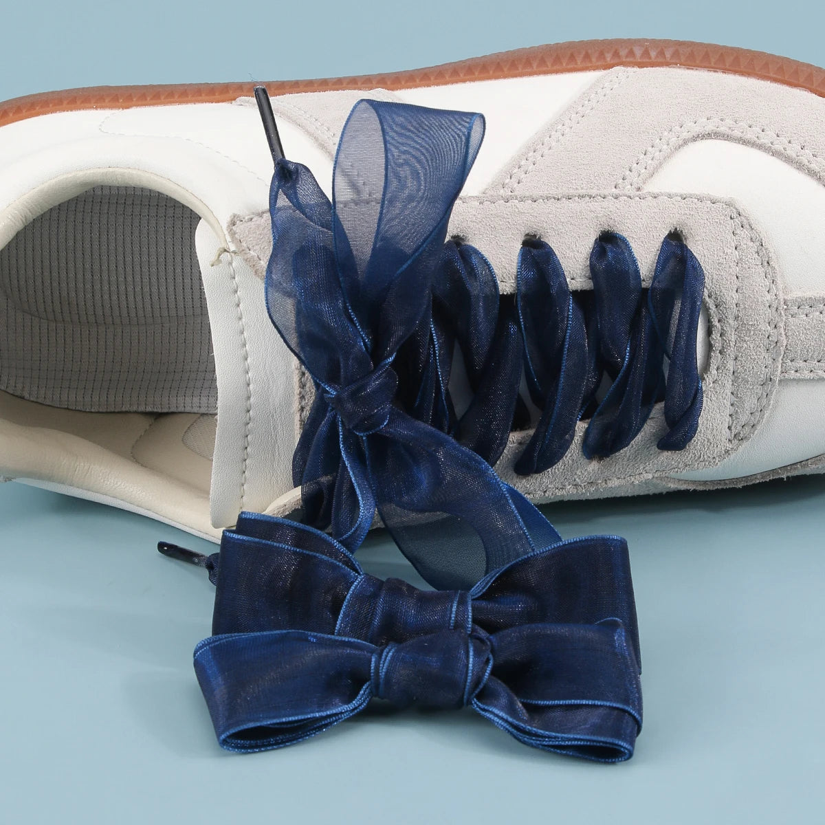 1 PAIRS Fashion Shoe Laces Silk Satin Ribbon Shoelaces Soft Casual Flat Shoestrings for Sneaker 2.5CM Wide&more choices of color