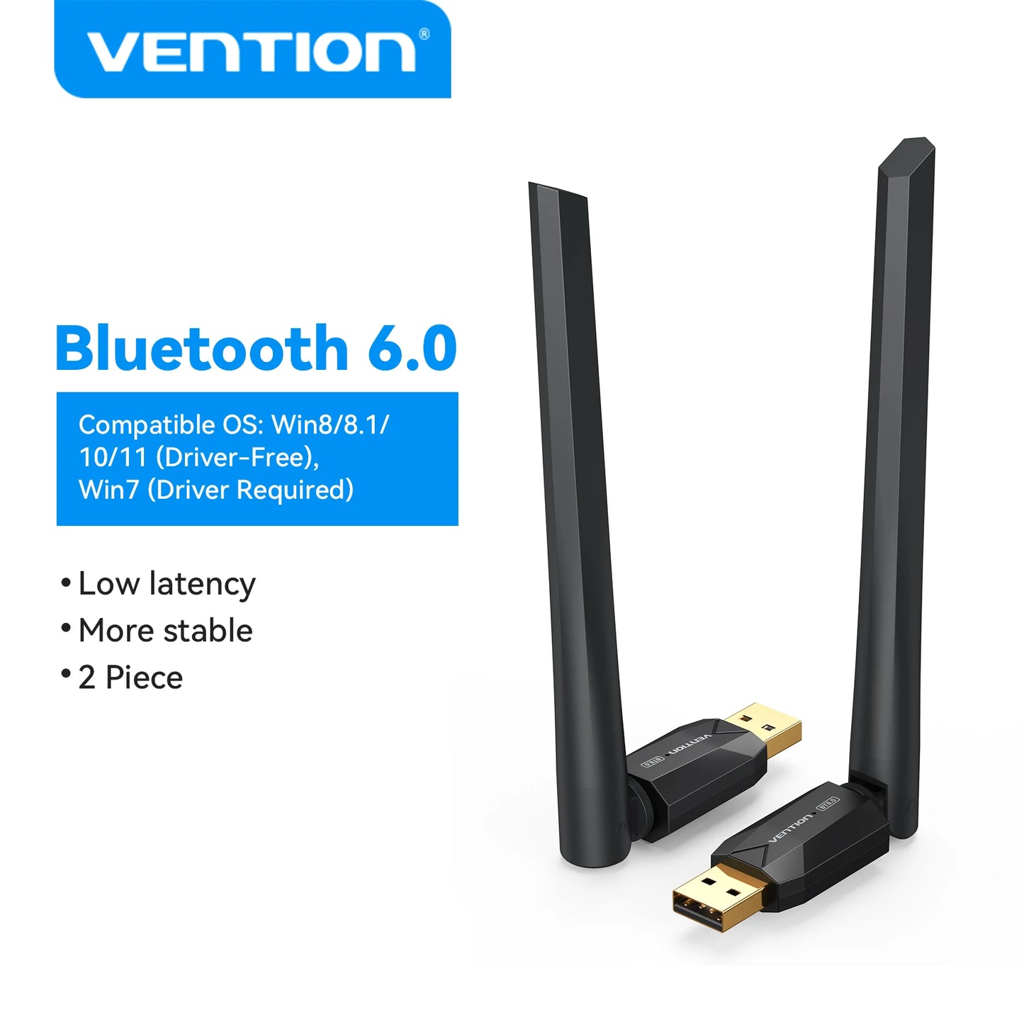 Vention USB Bluetooth Adapter 5.0 5.1 5.3 5.4 6.0 Dongle for PC Speaker Wireless Mouse Keyboard Music Audio Receiver Transmitter