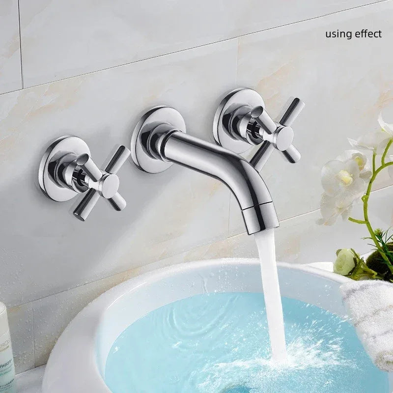 Cross Faucet Handle Knob Zinc Alloy Handwheel Universal Hot Cold Sink Taps Switch For Kitchen Bathroom Tap Replacement Parts