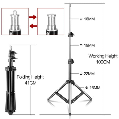 1/4 Screw Head Light Stand Tripod 2m 1.5m 68cm For Phone Selfie Stick Adjustable For Photo Studio Flashes Photographic Softbox