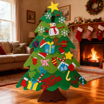 22/33/66pcs Felt Christmas Tree Set, Detachable Accessory, Suitable for Party Decoration and Christmas Decoration Accessories