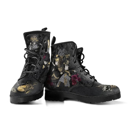 2022 Skull Flower Print High-Top Sneakers Women Boot Autumn Winter Fashion Woman Ankle Boots Adult Botas Mujer Plus Size 43