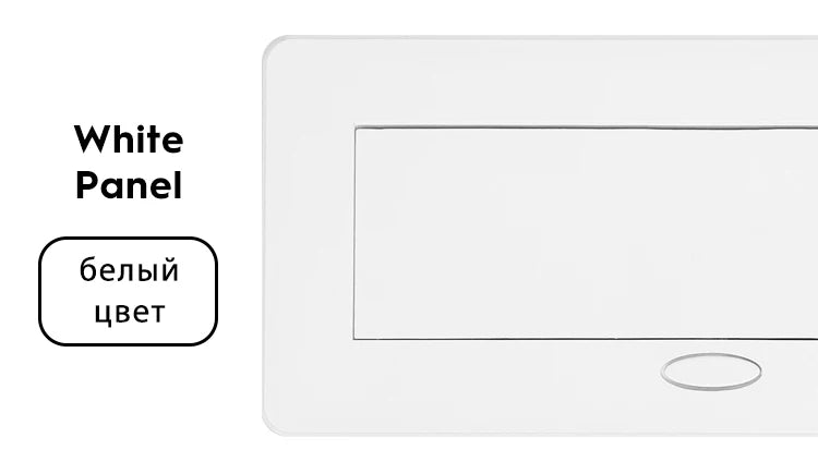 White/Black/Silver/Gold(Бронза Bинтажна) Metal Panel EUR Version RU Table Socket 2/3 Outlet USB Office Kitchen Cabinet Install