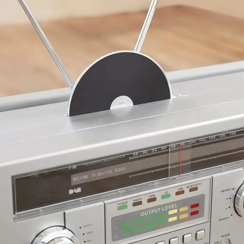 GPO Brooklyn Retro Boombox | Cassette Player, CD Player, Bluetooth Speaker, FM Radio, Portable Stereo System