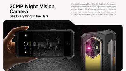 Ulefone RugKing 5 Pro 20000mAh Rugged Phone Android 16 16GB+256GB IP68/IP69K Waterproof Smartphone 6.78 FHD+ Night Camera 4G