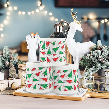 Merry Christmas Toilet Roll Paper Home Santa Claus Bath Toilet Roll Paper Christmas Supplies Xmas Tissue Roll Home New Year