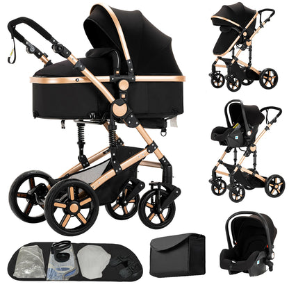 Baby Stroller 3 in 1 stroller lightweight strollers  Baby Carriage mutifunction strollers Baby newborn stroller mother kids