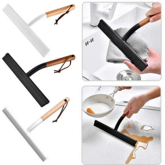 1Pcs Non-Scratch Soft Silicone Squeegee Kitchen Sink Countertop Squeegee Window Mirror Water Wiper Clean Scraping Film Scraper