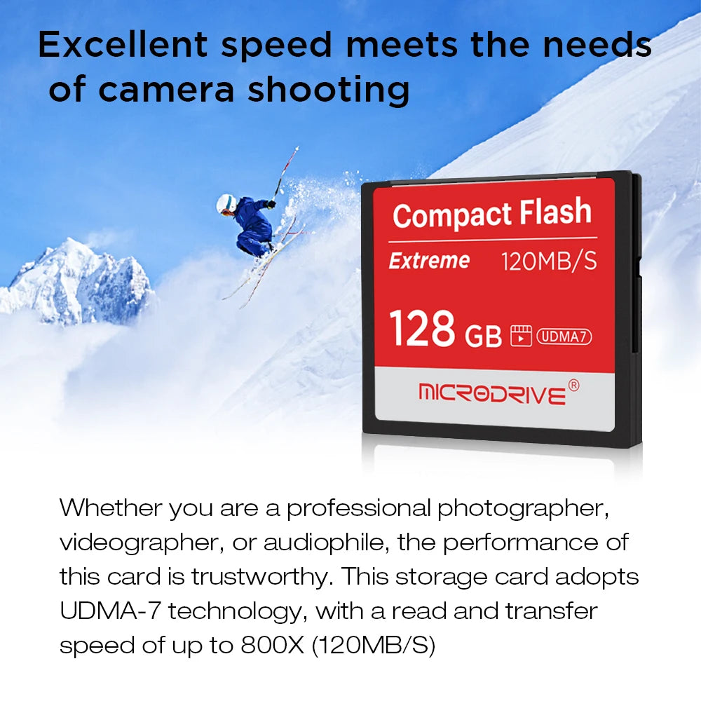Compact Flash Card 256GB 128GB 32GB 64GB Real Memory Card High Speed 120MB/S CF Card The Best Quality Flash Cards for Camera