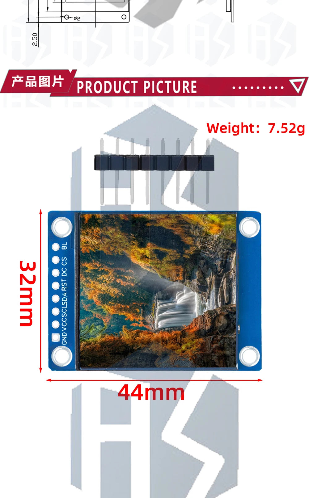 1.54 Inch 1.54" Full Color TFT Display Module HD IPS LCD LED Screen 240x240 SPI Interface ST7789 For Arduino