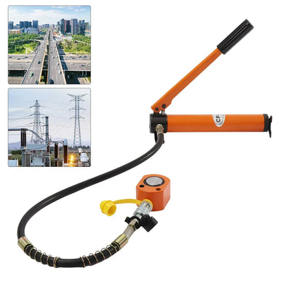 10T/20T Hydraulic Ram Cylinder Jack with CP-180 Hand Pump. Ideal for machinery & shipbuilding, offers reliable lifting.
