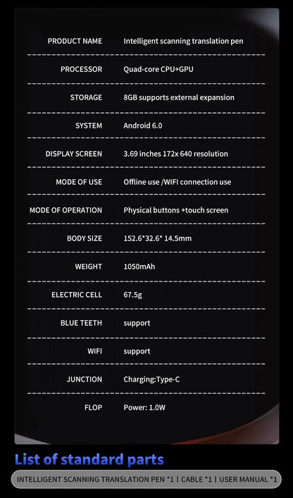 Translation Pen For Teacher Student Smart Voice Scan Translator Pen Multifunction Dictionary Translation Business Travel Abroad