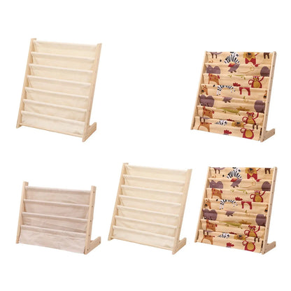 Children's Bookcase Display Nursery Bookshelf Easy to Access Sturdy Kids Bookshelf Baby Bookcase Organizer for Boys and Girls