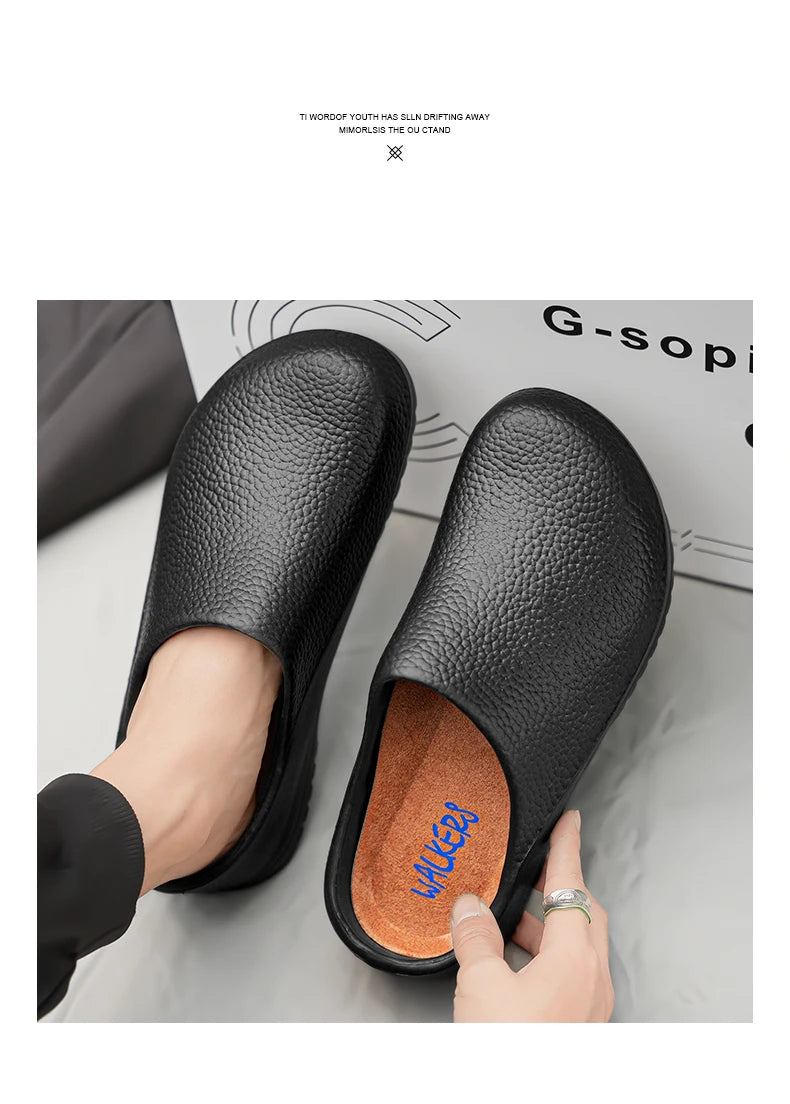 Men Chef Shoe Slippers Couples Garden Clogs Women Water Proof Cozy Sandals For Pet Workers Outdoor Fishing Shoes Doctor Shoes