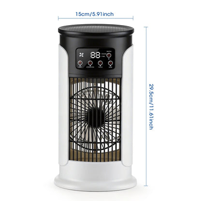 3 In 1 Household Fan Air Conditioner Portable 6-gear Air Cooler LED Night Light Humidifier Air Adjustment Fan Office Home Fan