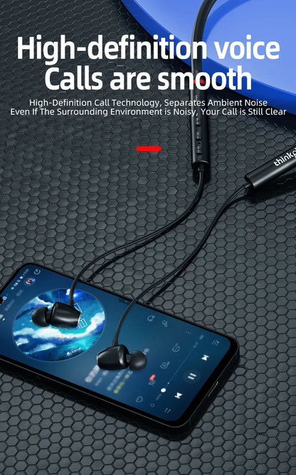 100% Origial Lenovo HE05X Bluetooth Earphones Earphone Waterproof Earplugs HIFI Sound Magnetic Neckband Headset Sports Headphone