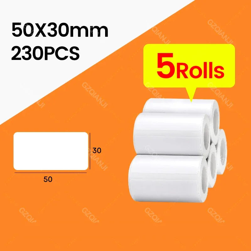 10 Rolls Niimbot B1 B21 B3S Thermal Lable Tape 5 Rolls 40mm 50mm Price Label Maker Sticker for Niimbot Printer Waterproof Paper