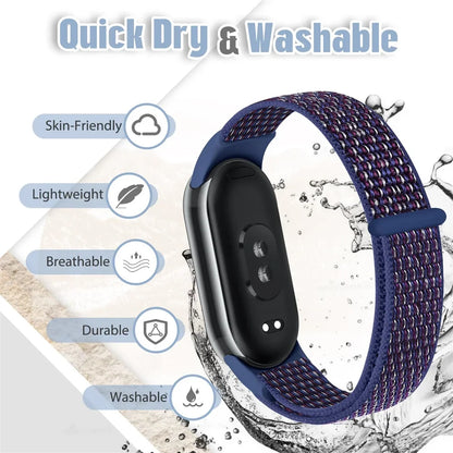 Nylon loop watchband For Xiaomi mi Band 8 Sport miband8 NFC Correa Breathable Replacement Bracelet smart band 8 Strap smartwatch