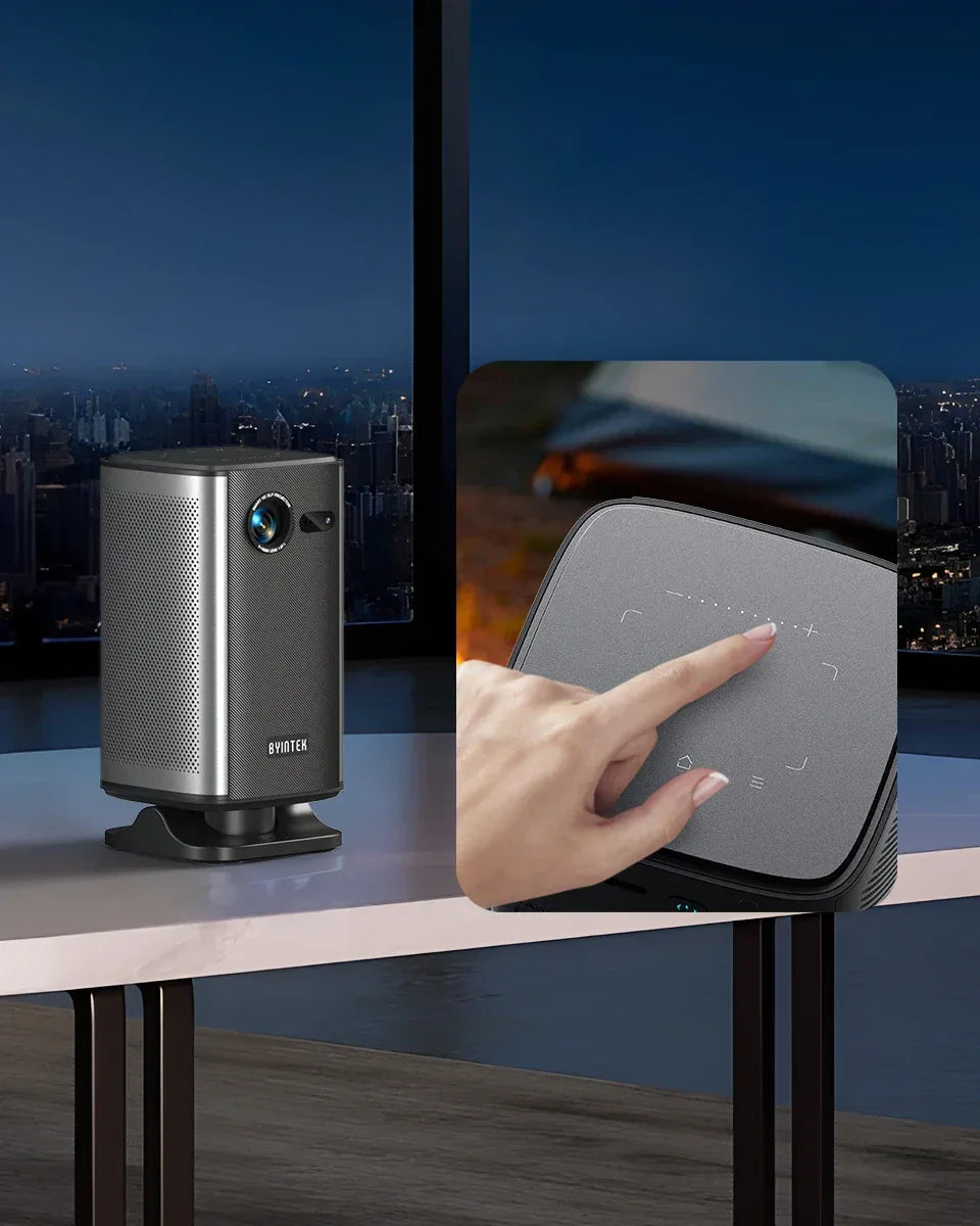 BYINTEK P70X Portable Mini Projector with Built-in Battery 4K Support 3D Wifi for Outdoor Movie Night Home Theater Projectors