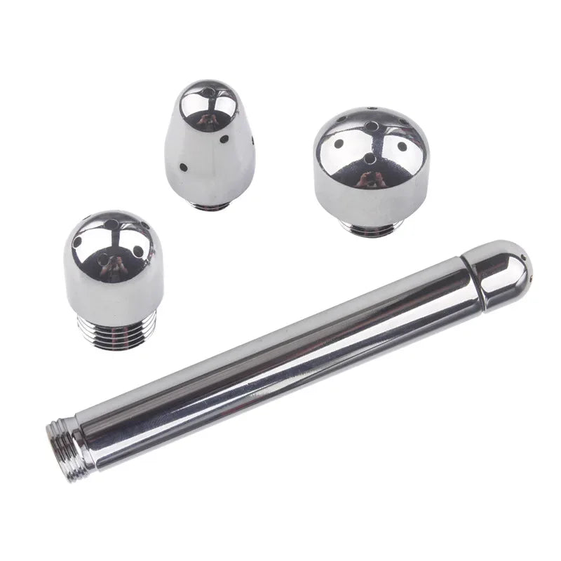 Hygienic Shower For Bathroom Enema Water Nozzle With 3 Style Head Anal Ingredients Douche Vaginal Clean Kit Cleaner Tool