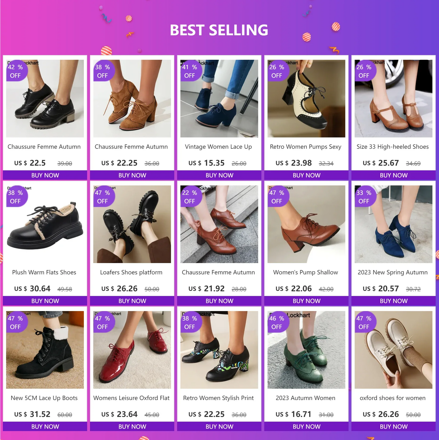 Vintage Women Lace Up Pumps Square Heel Round Toe High Heels British Style Oxfords Autumn Low Top Student Shoes Blue Booties 33