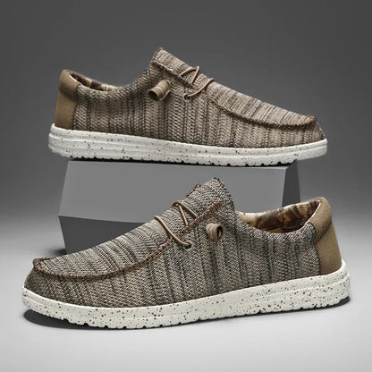 Men 2025 New Leisure Sneakers Spring Summer Breathable Lightweight Outdoor Canvas Shoes Large Size Men's Shoes Walking Loafers