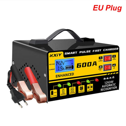 130W Automotive Battery Chargers Digital Intelligent Pulse Repair + Switch LED Indicator Storage Cell Car Chargers 12V 5A,24V 3A