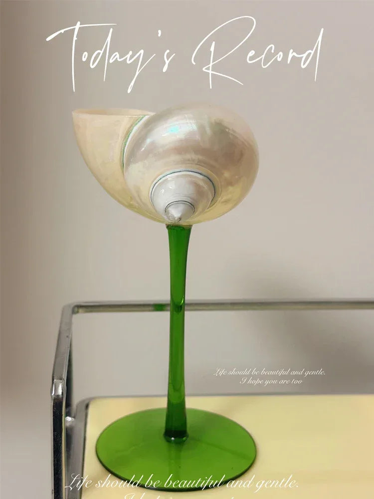 Nordic Handmade Natural Conch Shell Wine Glass Creative Party Drinking Set Ladies' Niche Champagne Glasses Bar High-end Utensils