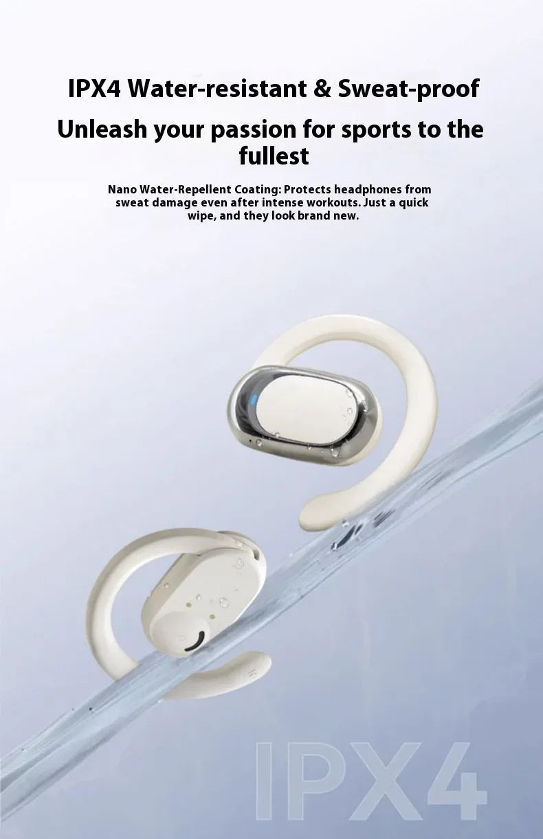 OWS Headphones Over-Ear Open-Ear Wireless Bluetooth Earphones Style Noise Cancellation Rotatable Feature With Mic Portable Audio