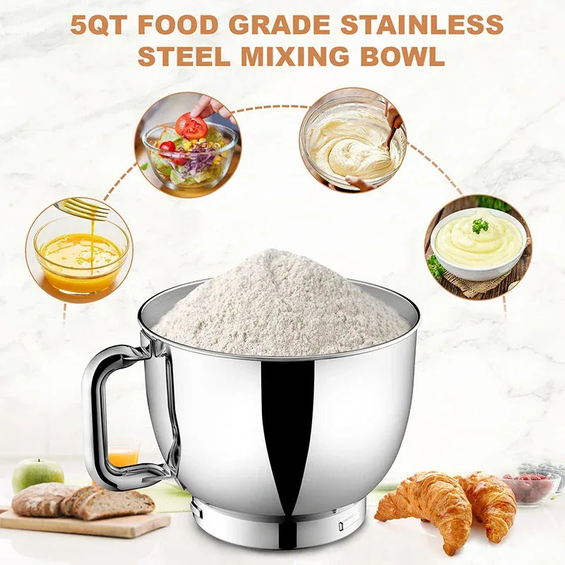 Powerful Stand Mixer Electric Blender Desktop Egg Whisk 1000w 8+P Speed Food Processor Multifunctional Kitchen Mixer with Bowl