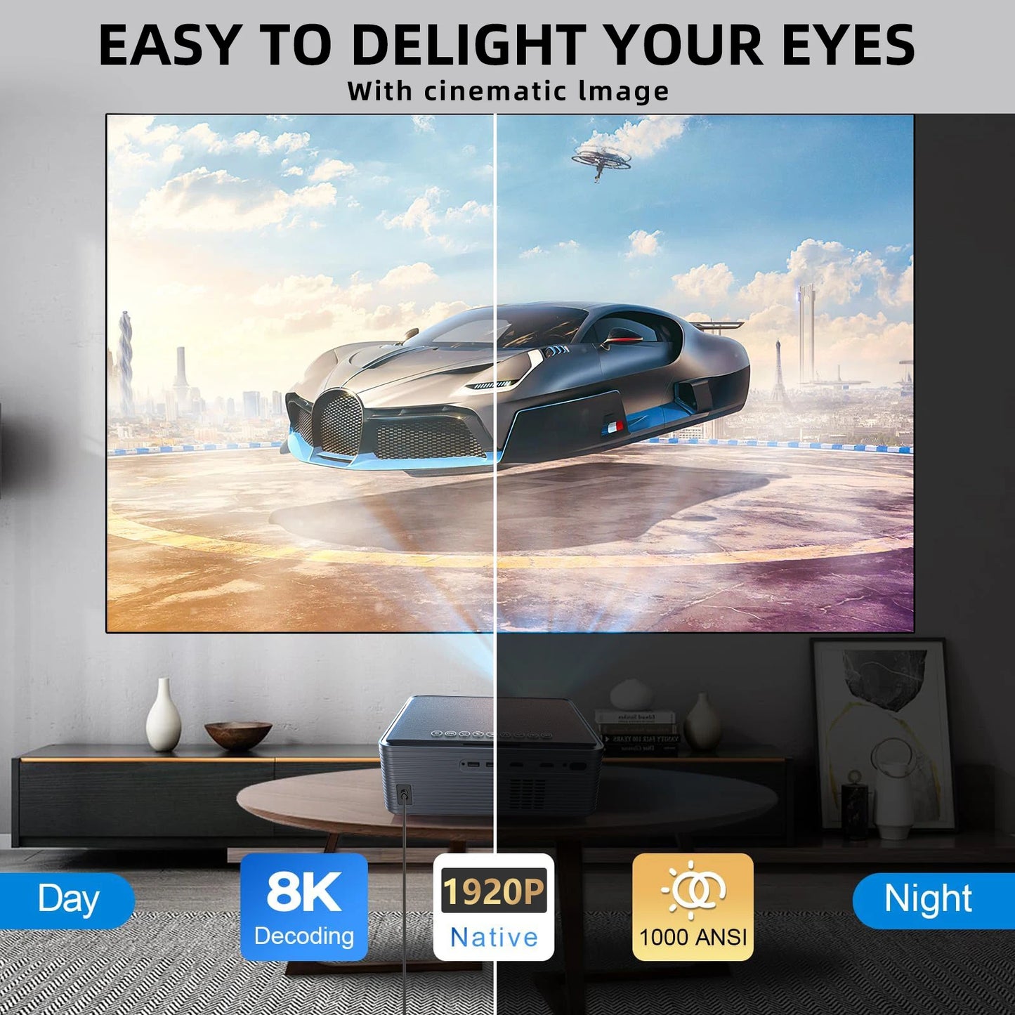 Fintex LT2 Ultra 20000Lumen Projector Online 4K Full HD 1080P HDR10 Proyector 1000 ANSI Android9.0 ASA3.0 Auto Focus Projectors