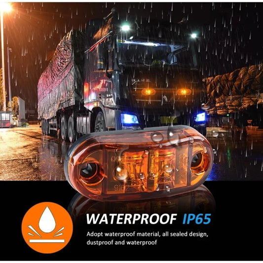10PCS 2LED Warning Light Lightbar Breakdown Emergency Front Side Marker Light Clearance Lamp Assembly Auto Lamp Car Accessories by PDG ibma