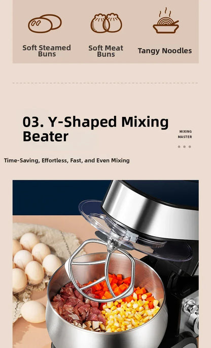 Stand Mixer – Home Kitchen Machine with Dough Hook, Beater & Whisk, 1200W Powerful Motor for Baking/Cooking, Tilt-Head Design