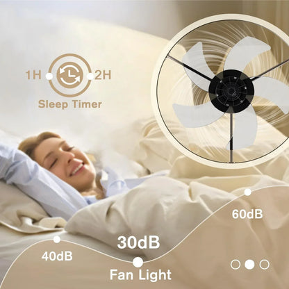 Modern Smart Fan With Lights Winter Infinitely Dimmable Summer Reversible Dual Modes For Living room Bedroom Kitchen