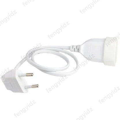 Europea 90 Degree Male Plug To Female Socket Power Extension Cable For PC Computer PDU 0.3m/0.6m EU 2Prong Bend Angled Cord