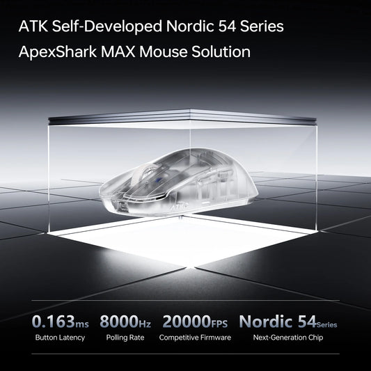 ATK Blazing Sky ZERO Ultralight Wireless Gaming Mouse Dual 8K PAW3950Ultra Transducer Wireless Mouse Ergonomic Mouse Foggy Mice